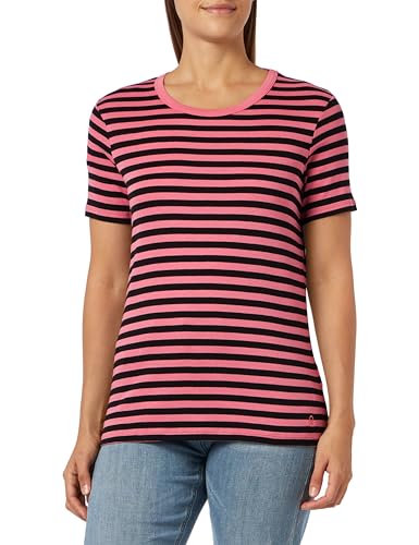 United Colors of Benetton Damen 3oa6e16a0 T-Shirt, Streifen Rosa Lachs und Schwarz 71f, Small von United Colors of Benetton