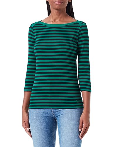 United Colors of Benetton Damen 3oa6e16a1 M/L T-Shirt, Dunkelgrün Und Schwarz Gestreift 7u3, Medium von United Colors of Benetton