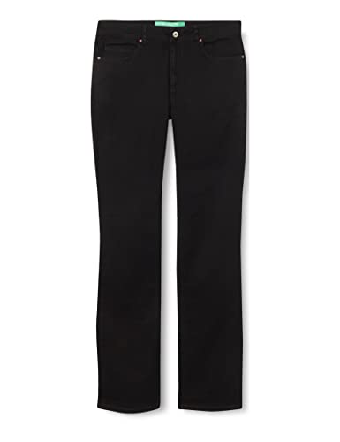 United Colors of Benetton Damen 4ORHDE00G Hose, Schwarzer Denim 800, 33 von United Colors of Benetton