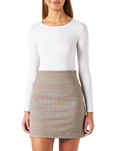 United Colors of Benetton Damen 4WWDD000W Rock, Brauner Tartan 901, 42 von United Colors of Benetton