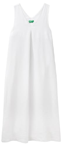 United Colors of Benetton Damen 4aghdv07c Kleid, Optisches Weiß 101, M von United Colors of Benetton