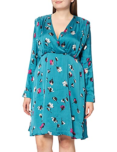 United Colors of Benetton Damen 4eohdv003 Kleid, Blumenmuster aus Messing 77z, M von United Colors of Benetton