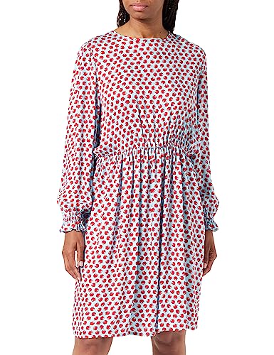 United Colors of Benetton Damen 4juzdv04a Kleid, Mehrfarbig mit Muster 85a, L von United Colors of Benetton