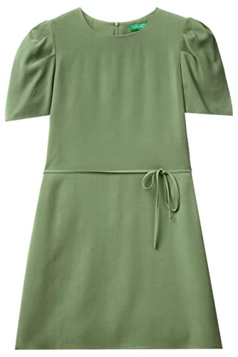 United Colors of Benetton Damen 4wr7dv02z Kleid, Hellgrün 2k7, S von United Colors of Benetton