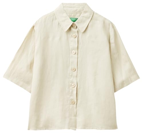 United Colors of Benetton Damen 5bml5qb75 Hemd, Beige 152, XX-Small von United Colors of Benetton