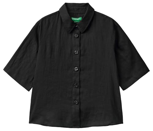 United Colors of Benetton Damen 5bml5qb75 Hemd, Schwarz 100, XX-Small von United Colors of Benetton
