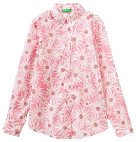 United Colors of Benetton Damen 5oa95q8u4 Shirt Hemd, Rosa, 60p, M von United Colors of Benetton