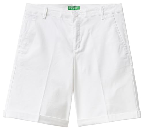 United Colors of Benetton Damen Bermuda 4cv0592g5 Shorts, Optisches Weiß 101, 34 von United Colors of Benetton