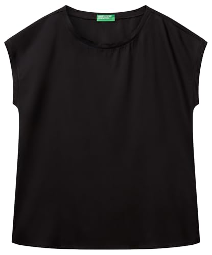 United Colors of Benetton Damen Blusa 52m9dq0bi Hemd, Schwarz, Large von United Colors of Benetton