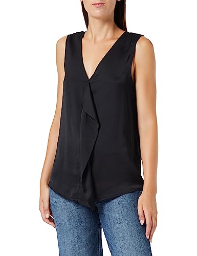 United Colors of Benetton Damen Bluse 53kfdq06s Hemd, Schwarz 100, Small von United Colors of Benetton