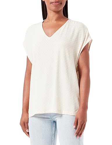 United Colors of Benetton Damen Bluse 53uedq05m Hemd, Hellbeige gestreift 67R, Large von United Colors of Benetton