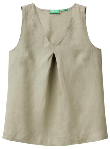 United Colors of Benetton Damen 5bmldq06w Blouse Hemd, Armeegrün 0w9, S von United Colors of Benetton