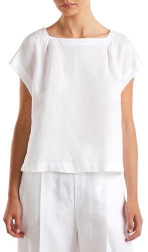 United Colors of Benetton Damen Bluse 5bmldq079 Hemd, Optisches Weiß 101, Large von United Colors of Benetton