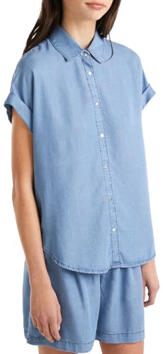 United Colors of Benetton Damen Camicia 5khndq07y Hemd, blau, X-Small United Colors of Benetton Damen Camicia 5khndq07y Hemd, blau, X-Small von United Colors of Benetton