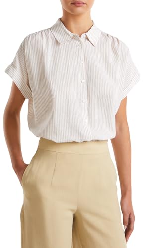 United Colors of Benetton Damen Camicia 5ql3dq08m Hemd, beige, X-Small von United Colors of Benetton