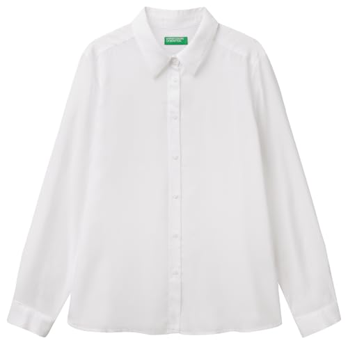 United Colors of Benetton Damen Camicia 5wpwdq0b0 Hemd, Weiß, Medium von United Colors of Benetton