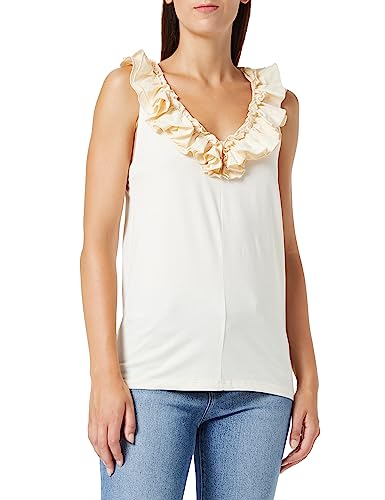 United Colors of Benetton Damen Canotta 3EERDH00R Kurzarm Shirt, Cremeweiß 25e, Small von United Colors of Benetton