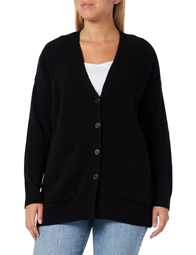 United Colors of Benetton Damen Cardigan M/L 1044d602b Strickjacke, Schwarz 100, L von United Colors of Benetton