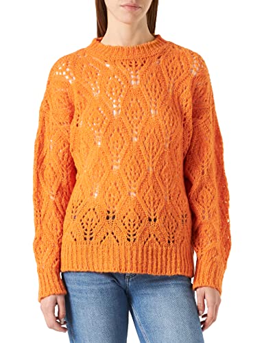 United Colors of Benetton Damen G/C M/L 1168D1034 LANGÄRMLIGER Pullover MIT Rundhalsausschnitt, Orange 8D4, XS von United Colors of Benetton