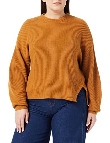 United Colors of Benetton Damen G/C M/L 1235D1028 LANGÄRMLIGER Pullover MIT Rundhalsausschnitt, Burnt Brown 96W, S von United Colors of Benetton