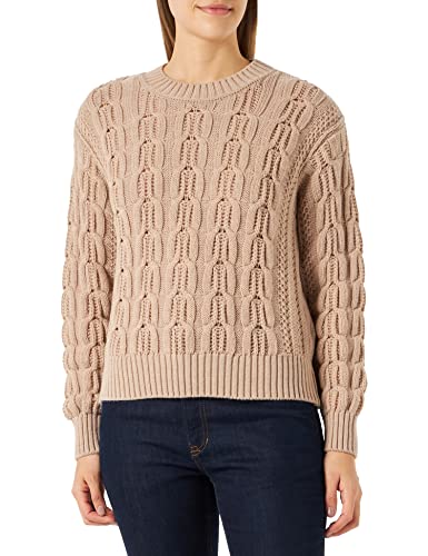 United Colors of Benetton Damen G/C M/L 127ND1023 LANGÄRMLIGER Pullover MIT Rundhalsausschnitt, Beige 562, L von United Colors of Benetton