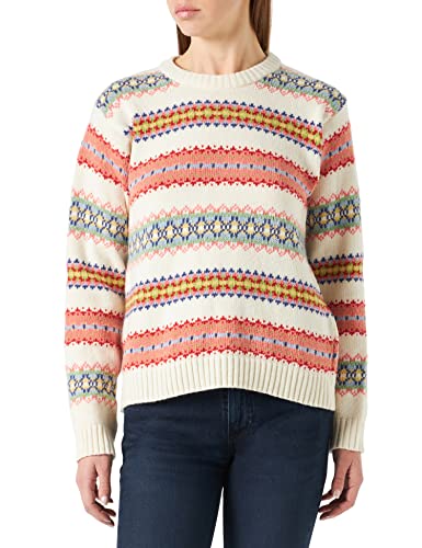 United Colors of Benetton Damen G/C M/L 1344E102Y LANGÄRMLIGER Pullover MIT Rundhalsausschnitt, Mehrfarbigot, L von United Colors of Benetton