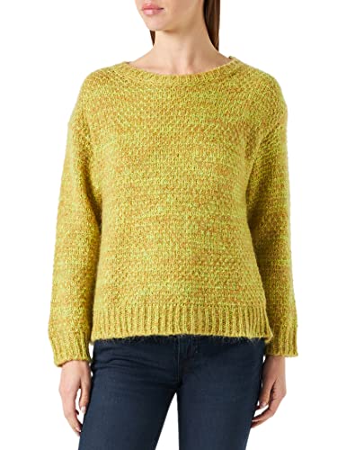 United Colors of Benetton Damen G/C M/L 1442D103G LANGÄRMLIGER Pullover MIT Rundhalsausschnitt, Mehrfarbig Gelbgrün 62G, M von United Colors of Benetton