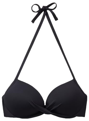 United Colors of Benetton Damen Gepolsterter BH 3p5h5r00q Bikini, Schwarz 700, L von United Colors of Benetton