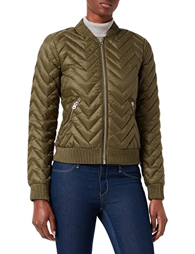 United Colors of Benetton Damen Giubbotto Bomberjacke, Grün (Olive Night 35a), 32 (Herstellergröße: 38) von United Colors of Benetton