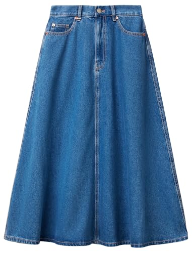 United Colors of Benetton Damen Gonna 43c8d004k Rock, blau, 42 von United Colors of Benetton