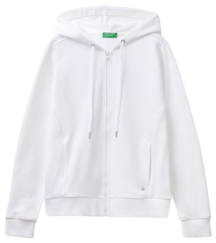 United Colors of Benetton Damen Jacke C/CAPP M/L 3J68D500J Kapuzenpullover, Optisches Weiß 101, L von United Colors of Benetton