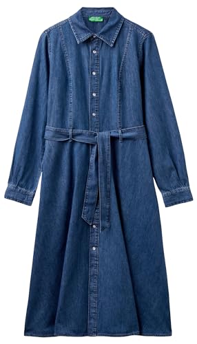United Colors of Benetton Damen Kleid 4rzkdv07a Robe, Denim 902, Large United Colors of Benetton Damen Kleid 4rzkdv07a Robe, Denim 902, Large von United Colors of Benetton