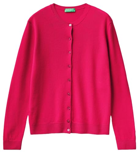 United Colors of Benetton Damen Koreanisches Trikot M/L 1002D5485 Strickjacke, Fuchsia 2l3, XL von United Colors of Benetton