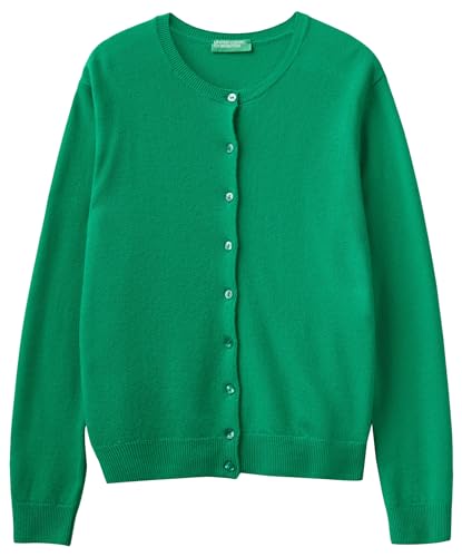 United Colors of Benetton Damen Koreanisches Trikot M/L 1002D5485 Strickjacke, Grün 0 m3, L von United Colors of Benetton