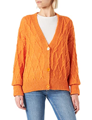 United Colors of Benetton Damen M/L 1168D601E LANGÄRMLIGE Strickjacke, Orange 8D4, S von United Colors of Benetton