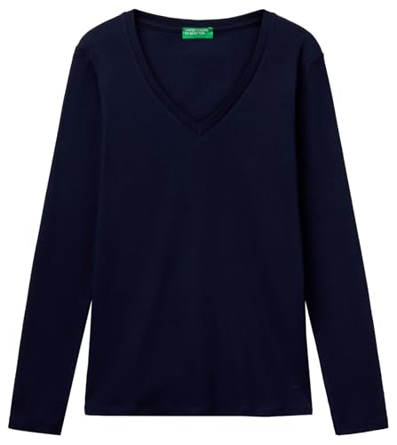 United Colors of Benetton Damen M/L 3ga2e4245 T-Shirt, Dunkelblau 016, X-Small von United Colors of Benetton