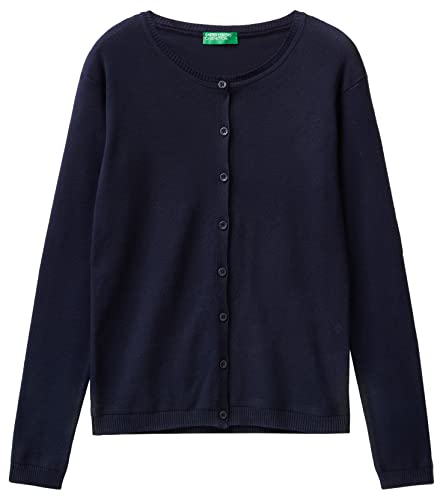 United Colors of Benetton Damen Maglia COREANA M/L 1091D5558 Cardigan Sweater, Blu Scuro 016, M von United Colors of Benetton