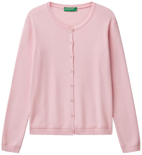 United Colors of Benetton Damen Maglia Coreana M/L 1091d5558 Strickjacke, Rosa 0g0, M von United Colors of Benetton