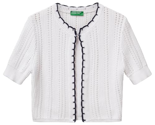 United Colors of Benetton Damen Maglia Coreana M/M 1594e501z Strickjacke, Weiß, S United Colors of Benetton Damen Maglia Coreana M/M 1594e501z Strickjacke, Weiß, S von United Colors of Benetton