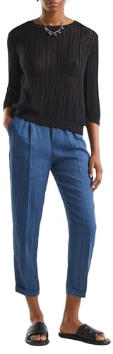 United Colors of Benetton Damen Maglia G/C M/L 1394d10af Pullover, Schwarz, Small von United Colors of Benetton