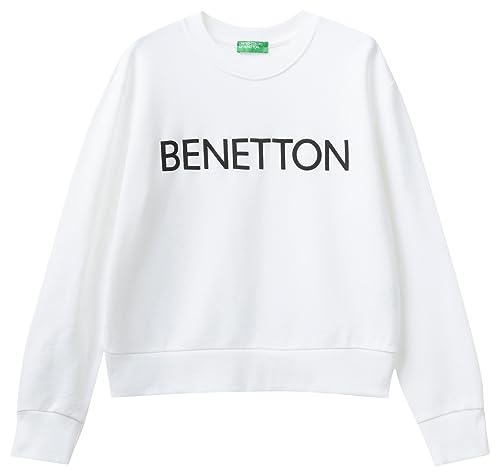 United Colors of Benetton Damen Masche G/C M/L 3J68D104C Sweatshirt, Weiß 903, M von United Colors of Benetton