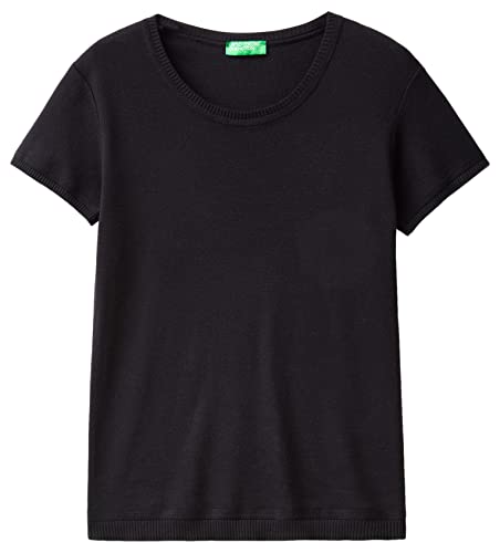 United Colors of Benetton Damen Masche G/C M/M 1091d1m10 Pullover, Schwarz 100, L, L von United Colors of Benetton