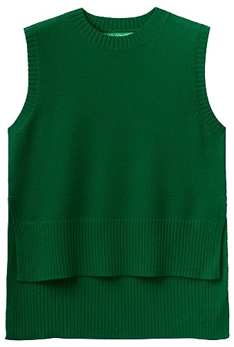 United Colors of Benetton Damen Maschenweite G/C S/M 122nd106i Pullunder, Waldgrün 1u3, L von United Colors of Benetton