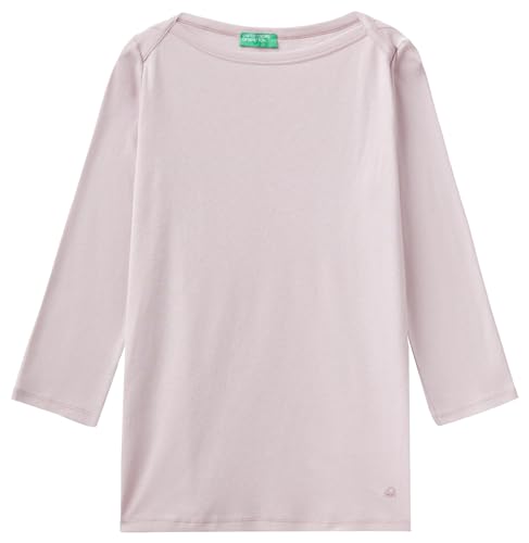 United Colors of Benetton Damen Maschenweite M/L 3ga2e16a1 T-Shirt, Lila 24d, Large von United Colors of Benetton