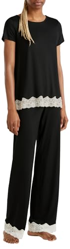 United Colors of Benetton Damen Pantalone 3z123f04a Pyjamahose, Schwarz, L von United Colors of Benetton