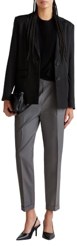 United Colors of Benetton Damen Pantalone 40fadf092 Hose, grau, L von United Colors of Benetton