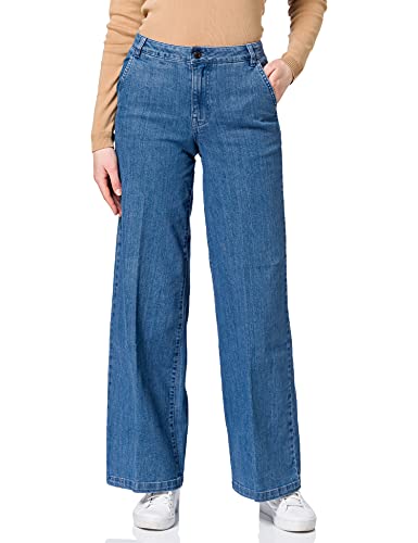 United Colors of Benetton Damen Pantalone 4AC6574X5 Hose, Denim Hellblau 902, 46 von United Colors of Benetton