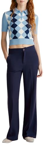 United Colors of Benetton Damen Pantalone 4t91df099 Hose, Nachtblau 252, 46 von United Colors of Benetton