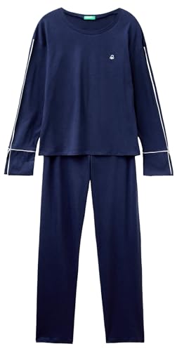 United Colors of Benetton Damen Pig(Trikot+Hose) 3Y5E3P02P Pyjamaset, Nachtblau 252, M von United Colors of Benetton