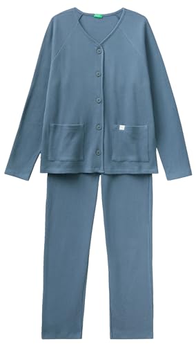 United Colors of Benetton Damen Pig (Jacke + Hose) 37V03P028 Pyjamaset, Grigio Scuro 1e4, L von United Colors of Benetton